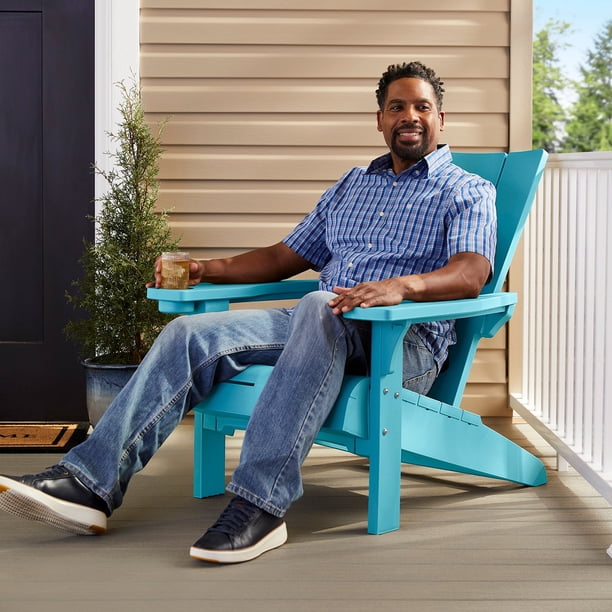 Keter Seabrook Modern Adirondack Chair with Integrated Cupholder