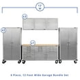 thumbnail image 2 of Seville Classics UltraHD 6-Piece Steel Garage Cabinet Storage Set With Rolling Workbench, 12' Wide, 2 of 22