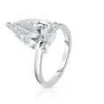 thumbnail image 3 of Lab Created Pear Cut Solitaire Diamond Ring In 18K Gold, 3 of 9