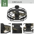 thumbnail image 5 of Hunter 27 inch Circulus Matte Black Caged Ceiling Fan with LED Light Kit and Handheld Remote, Black, 5 of 15