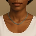 thumbnail image 5 of Round Cut Lab Created Tennis Necklace in Sterling Silver, 5 of 5