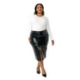 thumbnail image 5 of Edited by Hunter McGrady Women's Faux Leather Midi Skirt, 5 of 9