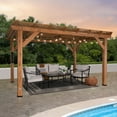 thumbnail image 3 of Backyard Discovery 14' x 10' Delray Cedar Pergola with PowerPort, 3 of 9