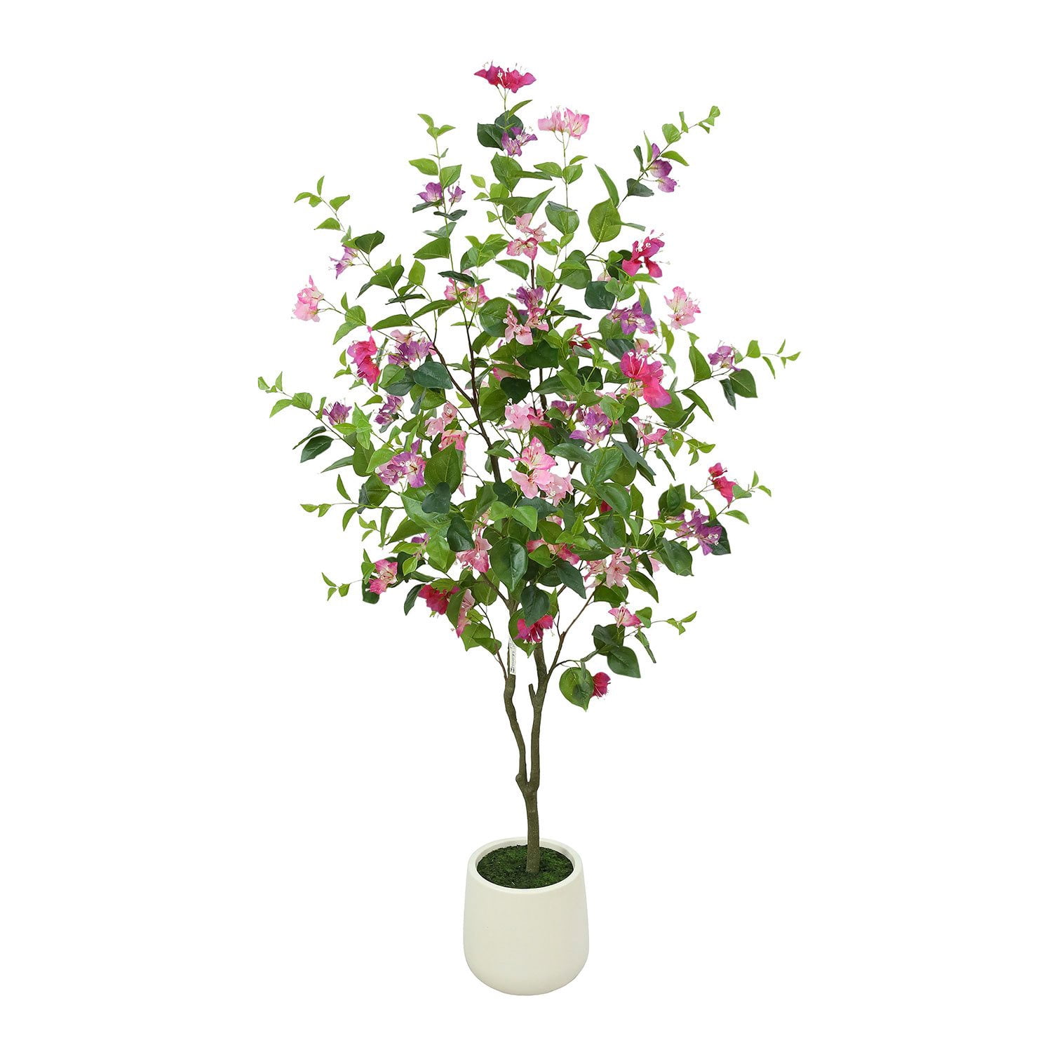 Faux 6' Fuchsia Bougainvillea Tree in White Pot - Samsclub.com
