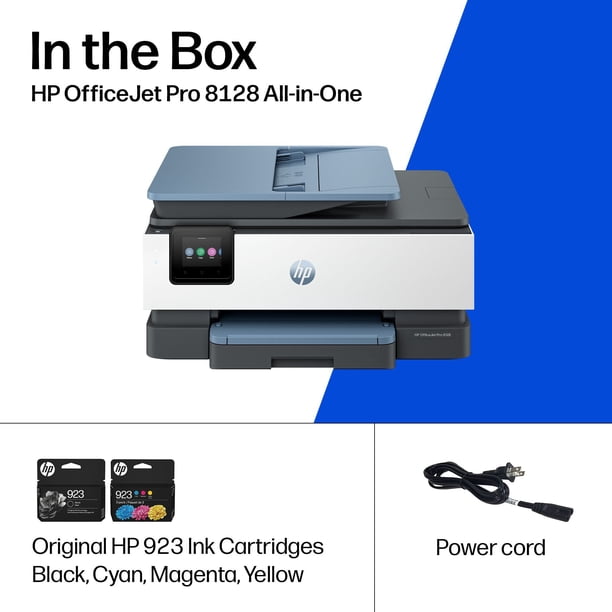 HP OfficeJet Pro 8128 Wireless All-in-One Inkjet Printer, 1 Year