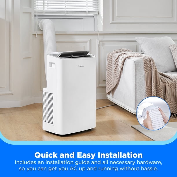 Midea 8,000 DOE, 12, 000 BTU ASHRAE SmartCool Portable Air