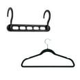 thumbnail image 4 of Honey-Can-Do Set of 5 Collapsible Hangers and 50 Velvet Non-Slip Hangers, Black, 4 of 7