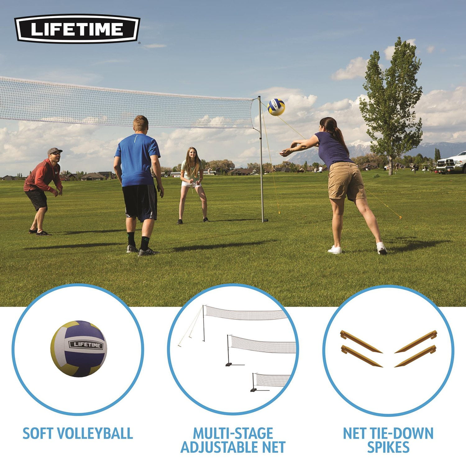 Lifetime Outdoor Games Set with Paddles and Volleyball - Samsclub.com