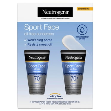 Neutrogena Sport Face Sunscreen, Oil-Free, 2 pk. 2.5 fl. oz.
