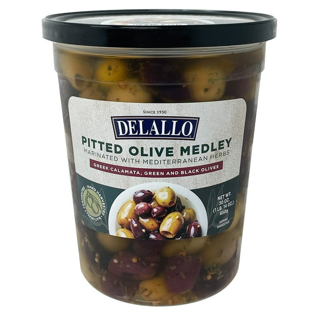 Delallo Refrigerated Pitted Olive Medley, 30 fl. oz.