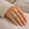 thumbnail image 4 of 2.40 C.T.TW Round and Baguette Cut Diamond Band Ring in 14K Gold, 4 of 5