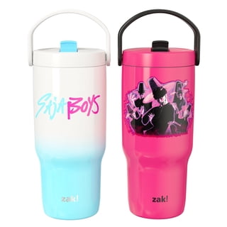 Zak Designs KPop 20oz Stainless Steel Sutton Flex Grip Siply Tumbler Set, 2-Pack