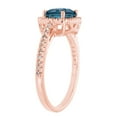 thumbnail image 2 of Emerald Cut Gemstone & 0.23 Halo Diamond Ring in 14K Gold, 2 of 4