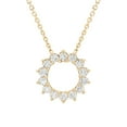 thumbnail image 1 of 0.50 CT. T.W. Round Cut Open Circle Diamond Pendant Necklace in 14K Gold, 1 of 4