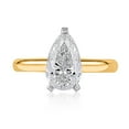 thumbnail image 1 of Lab Created Pear Cut Solitaire Diamond Ring In 18K Gold, 1 of 7