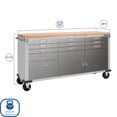 thumbnail image 10 of Seville Classics UltraHD 8-Piece Steel Garage Cabinet Storage Set With Rolling Workbench, 14 Feet Wide, 10 of 22