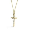thumbnail image 2 of Two-Tone Crucifix Pendant in 14K Yellow Gold, 2 of 6