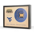 thumbnail image 1 of YouTheFan West Virginia Mountaineers 25-Layer Basketball Stadium View 3D Wall Art, 1 of 5