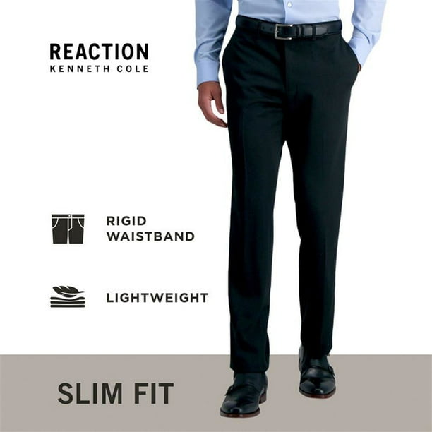 Kenneth Cole Reaction Men's Modern Premium Slim Fit Flat Front Dress Pant
