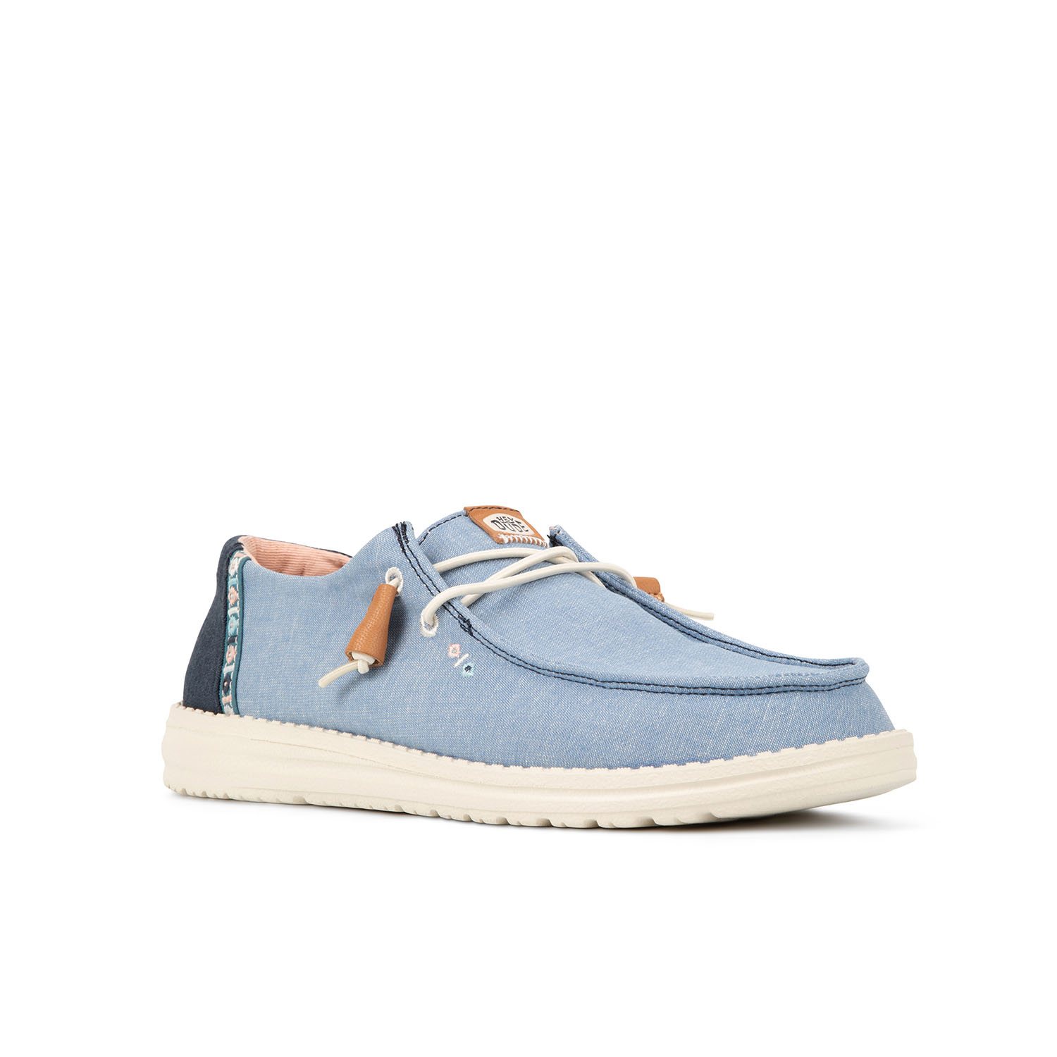 Hey Dude Wendy Chambray White Blue Slip On Shoes Women’s US 7 EU 38 Hey Dude Wendy Chambray Lapis Blue main image 3