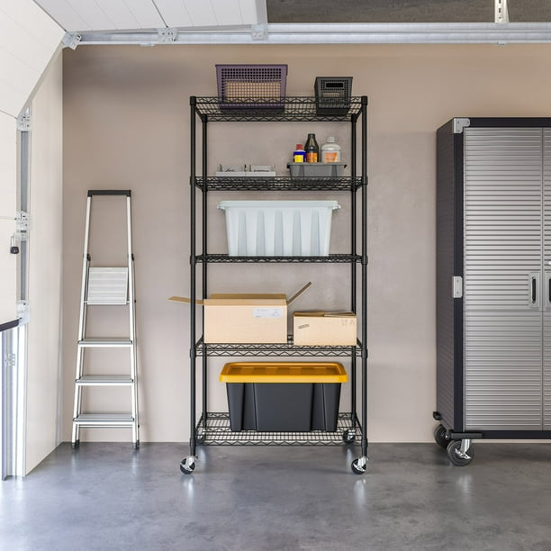 Seville Classics UltraDurable 5-Tier NSF Steel Shelving, 36