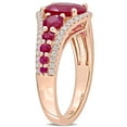 thumbnail image 4 of Ruby and 0.28 CT. T.W Diamond Engagement Ring in 14K Gold, 4 of 6