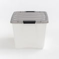 thumbnail image 6 of IRIS USA, Stack & Pull 53 Quart Clear Plastic Storage Boxes with Buckles, 16.50" W x 22" L x 13.03" H, 5 Piece Set, 6 of 10