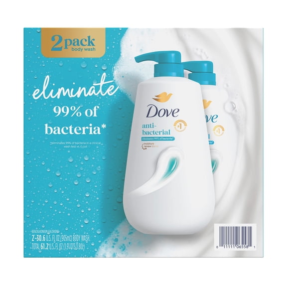 Dove Antibacterial Body Wash with Pump, 30.6 fl. oz., 2 pk.
