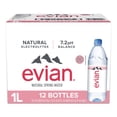 thumbnail image 12 of evian Natural Spring Bottled Water 1L., 12 pk., 12 of 16