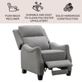 thumbnail image 2 of Calvin Fabric Pushback Reclining Armchair, 2 of 10