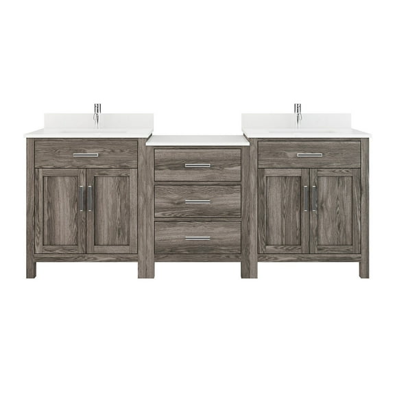 Studio Bathe Katie 84-inch Bathroom Vanity with Power bar and Drawer Organizer, Multiple Colors