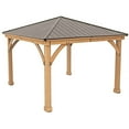 thumbnail image 2 of Yardistry All-Cedar Meridian Gazebo with Aluminum Roof, Choose Size, 2 of 10