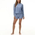 thumbnail image 1 of 525 Women's 2-Piece Hoodie and Short Pajama Set, 1 of 8