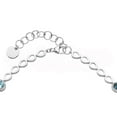 thumbnail image 3 of Multi-Cut Blue Topaz Halo Tennis Necklace in Sterling Silver, 3 of 4