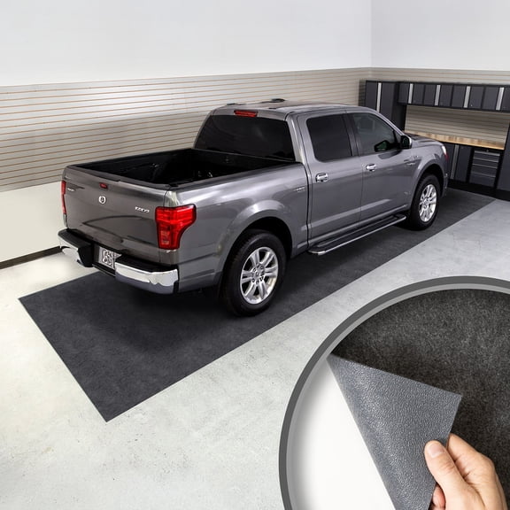 G-Floor® Drip & Dry Grey Absorbent Garage Floor Mat - 8'6" x 24'