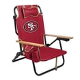 thumbnail image 1 of Logo Brands San Francisco 49ers Reclining Beach Chair, 1 of 6