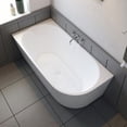 thumbnail image 5 of Left or Right Corner Freestanding Bath Tub and Shower Finnley 59‑in Acrylic Soaking Bathtub in White High‑Gloss, 5 of 10