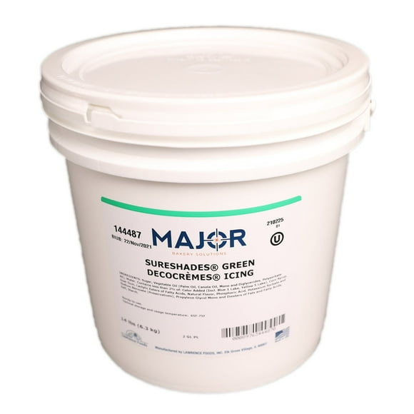 Major DecoCremes Icing, Green 14 lbs.