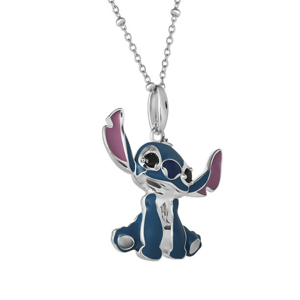 Lilo and Stitch Stud Earring and Pendant Necklaces Set in Sterling