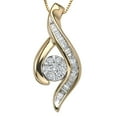 thumbnail image 1 of 0.46 CT. T.W. Diamond Swirl Pendant in 14K Gold, 1 of 5
