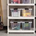 thumbnail image 3 of IRIS USA 32 Qt WeatherPro Storage Box with Gasket Seal, Clear, 4 Piece Set, 3 of 5