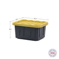 thumbnail image 3 of Member's Mark 5 Gallon Heavy-Duty Black and Yellow Storage Tote, 12.3" D x 16.4" W x 8.6" H, 4 pack, 3 of 8