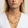 thumbnail image 5 of Polished Inter-Locked Oval Link Necklace in 14K Yellow Gold, 5 of 7