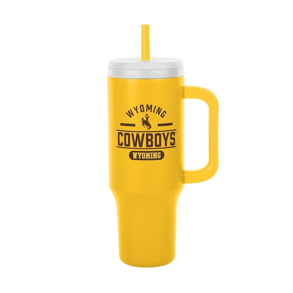 Logo Brands Wyoming Cowboys Stainless Steel Leakproof Tumbler