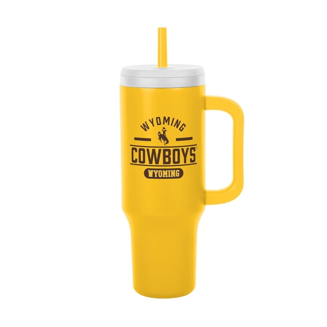 Logo Brands Wyoming Cowboys Stainless Steel Leakproof Tumbler