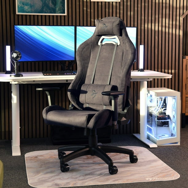 Arozzi Torretta Supersoft Fabric Gaming Chair, Pure Black