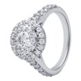 thumbnail image 3 of 1.71 CT. TW. Round Cut Diamond Double Halo Ring in 14K White Gold (I, I1), 3 of 5
