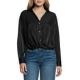 thumbnail image 1 of Express Women's Satin V-Neck Shirt, 1 of 6