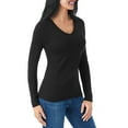 thumbnail image 3 of Member's Mark Women's Long Sleeve V-Neck Tee, 3 of 4