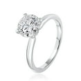 thumbnail image 4 of Lab Created Diamond Round Cut Solitaire Ring In 18K Gold, 4 of 7
